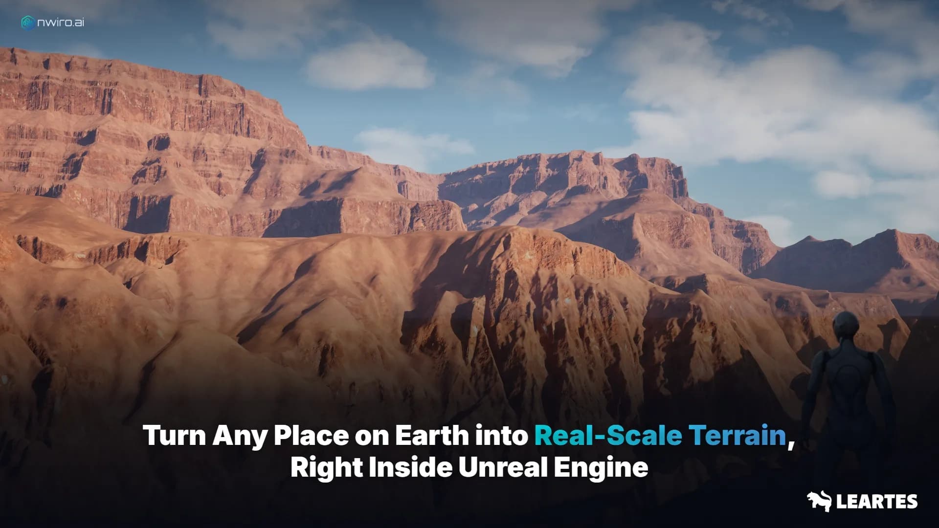 Real-scale terrain built from real elevation data inside Unreal Engine 5