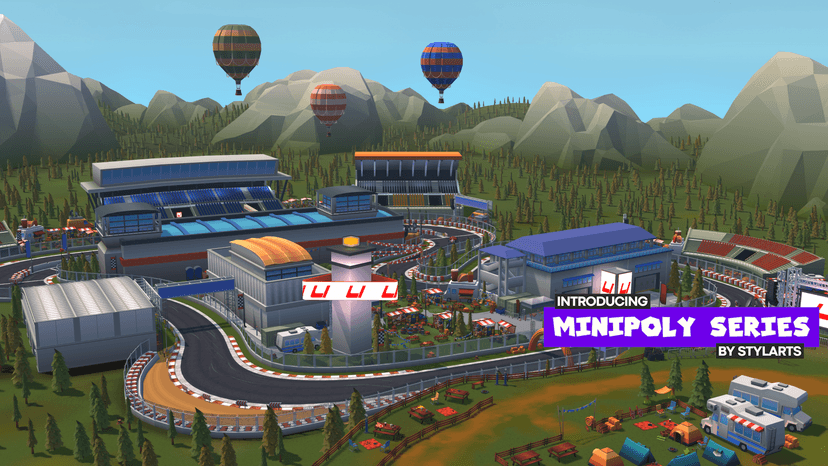 Minipoly Series - Race Track ( Stylized Lowpoly Environment )