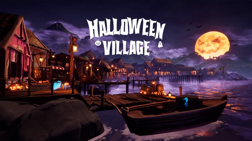 Stylized Halloween Village