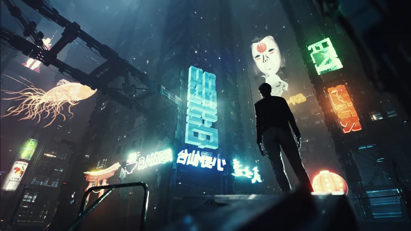 Cyberpunk Japan Holograms