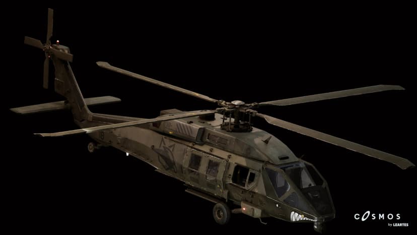Military Helicopter - Rigged/BP Controllable w/skins