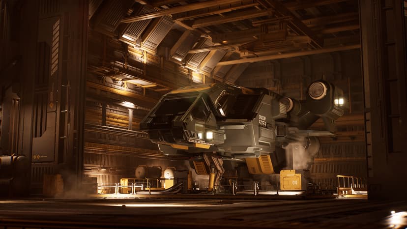 Sci-Fi Modular Spaceship Hangar Environment