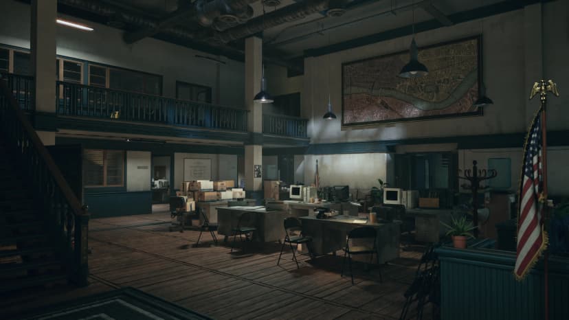 Retro Police Station Environment