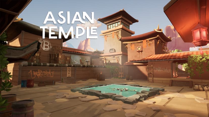 Stylized Asian Temple