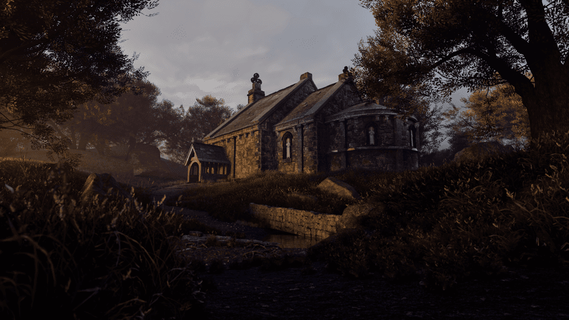 Medieval Stone Temple Environment