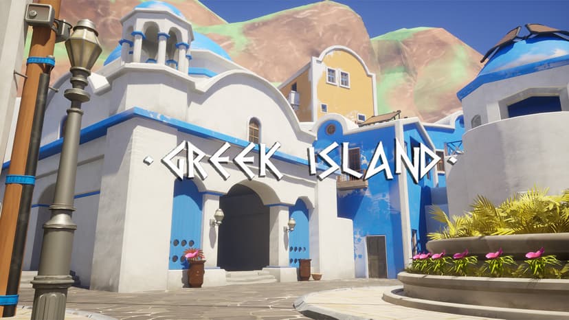 Stylized Greek Island II
