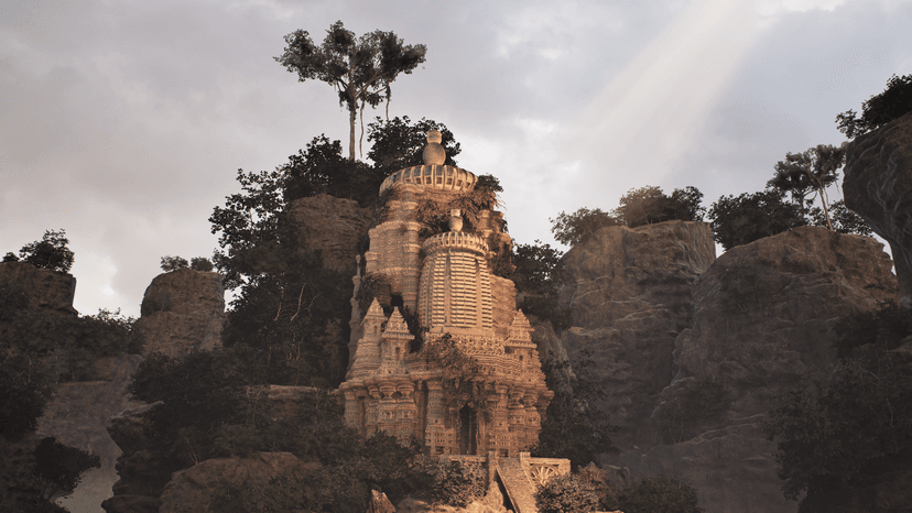Asian Abandoned Temple