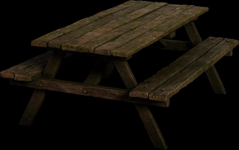 Picnic Bench - Overgrown