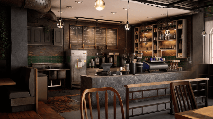 The Library Cafe Environment