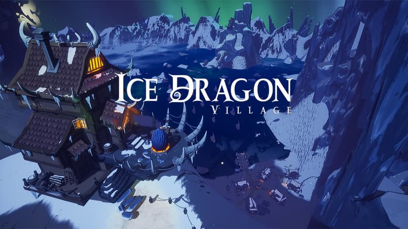 Stylized Ice Dragon Village