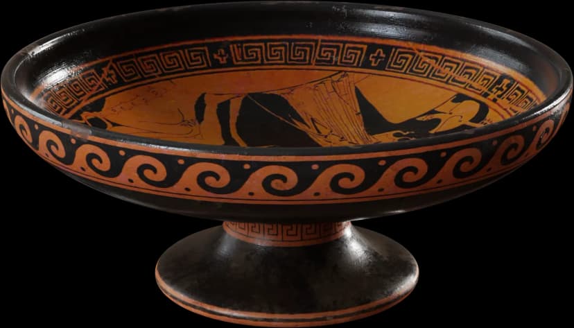 Glazed Pedestal Bowl