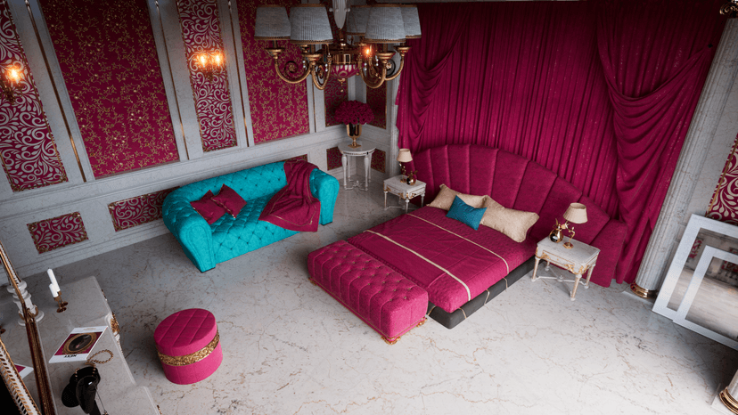 Neo Classical Royal Bedroom – Luxurious Palace Interior Environment
