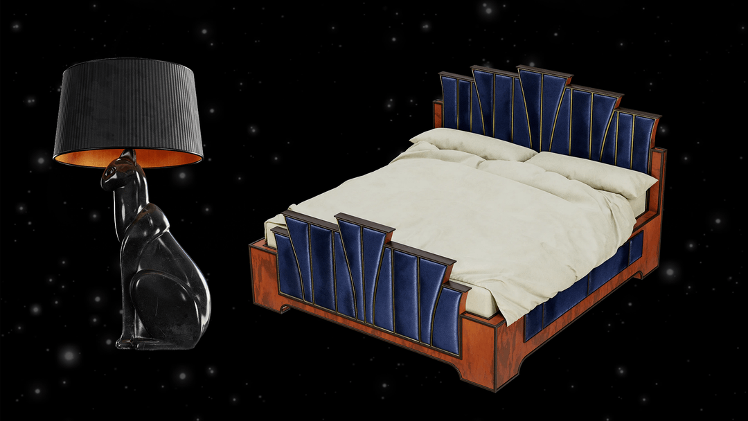 Art Deco Bedroom Props 