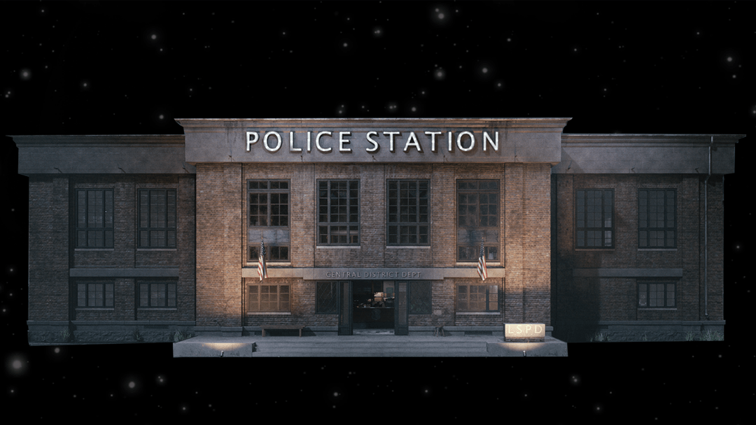 Retro Police Station Building Modules