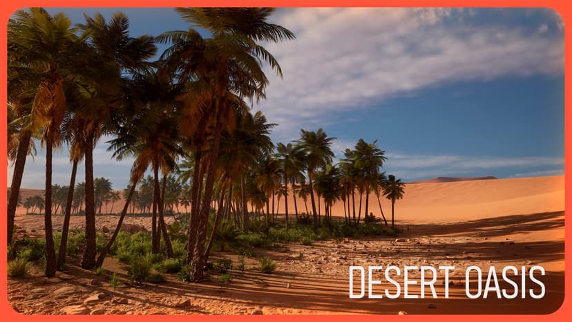 Dune Desert Oasis Sand Biome